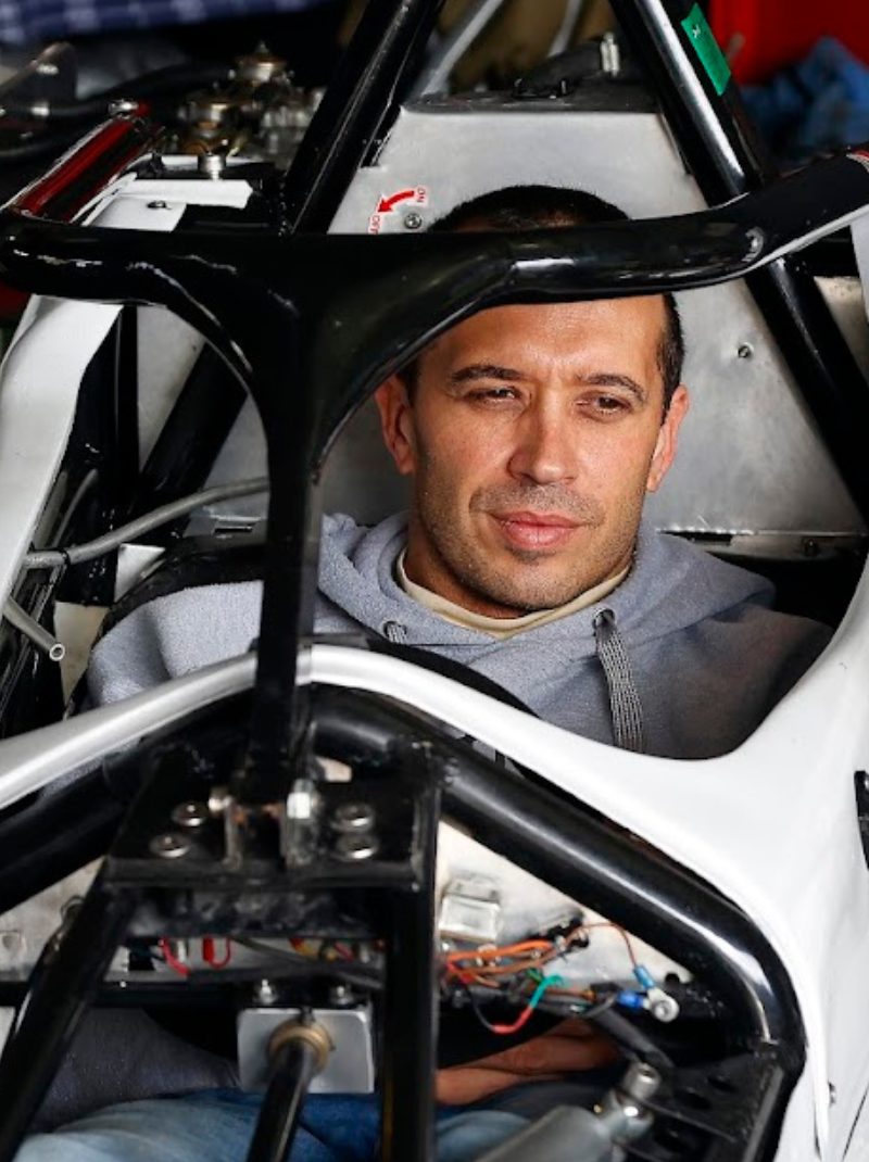 Johan Gouws in the cockpit